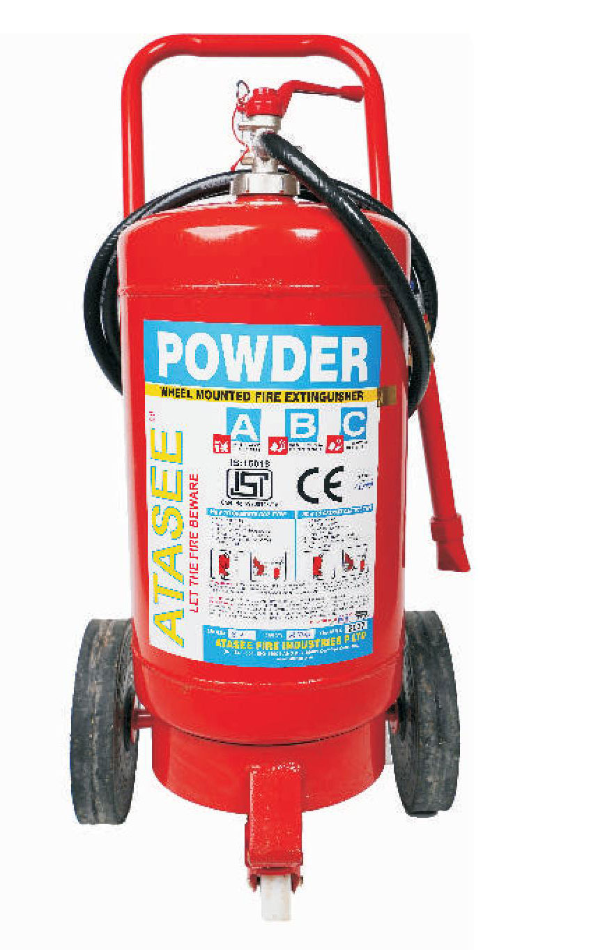 TROLLY MOUNTED DRY POWDER ABC FIRE EXTINGUISHER