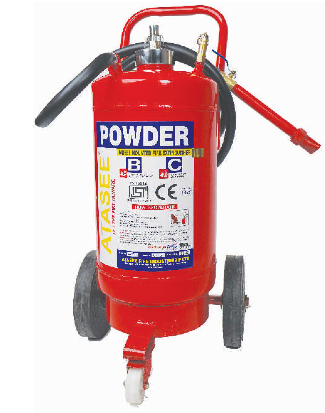 TROLLY MOUNTED DRY POWDER BC FIRE EXTINGUISHER